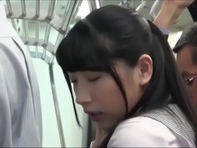 This sensitive Asian girl was m. in the train