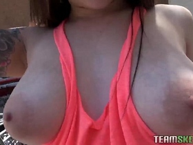 POVLife Hot big tits brunette teen Mika Sparx big cock POV hardcore sex