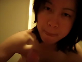 Asian MILF - Sucking Cock in Swimming Locker Room