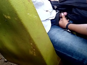 Handjob by in park after class