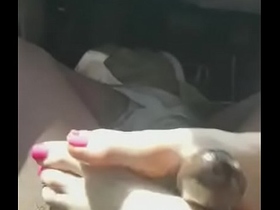 Noelles Fiery Pink Footjob #TBT edition