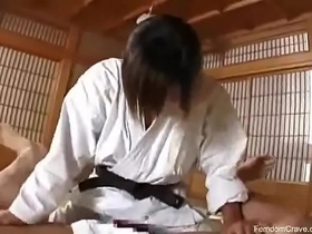 Karate master pegging his ass